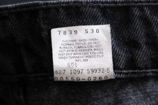 画像7: 90s USA製 Levi'sリーバイス 550 ブラック デニムパンツ w36 L32★122 (7)