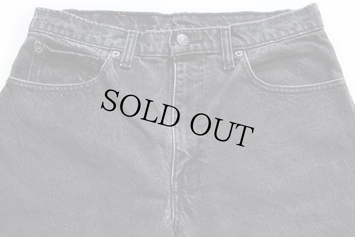 画像4: 90s カナダ製 Levi'sリーバイス 550 ブラック デニムパンツ w32 L34 (4)