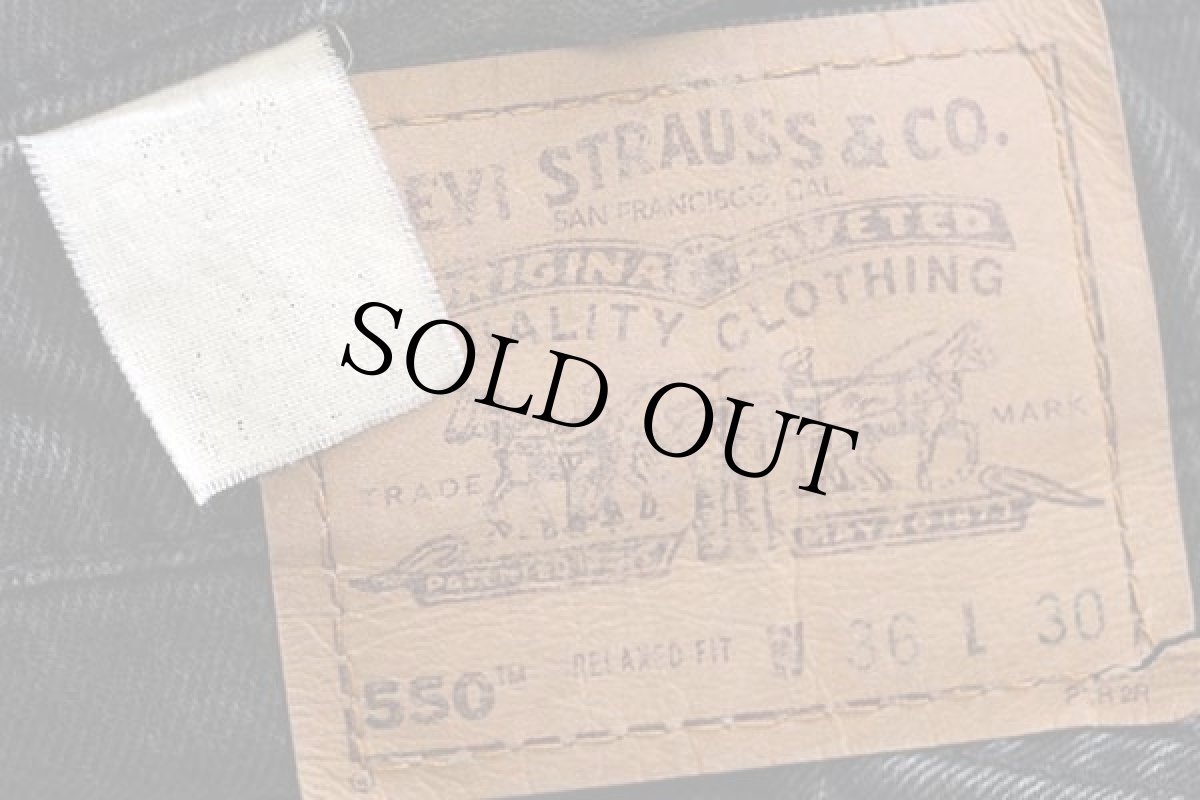 画像6: 90s USA製 Levi'sリーバイス 550 ブラック デニムパンツ w36 L30★92 (6)