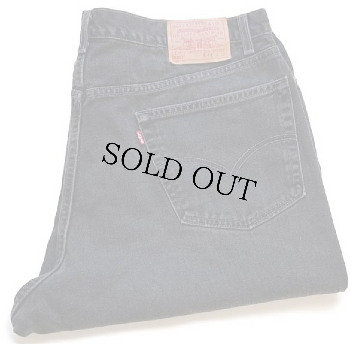 画像1: 00s USA製 Levi'sリーバイス 550 ブラック デニムパンツ w44 L32★127 (1)