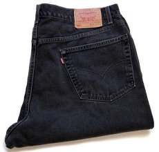 画像1: 00s USA製 Levi'sリーバイス 550 ブラック デニムパンツ w44 L32★127 (1)