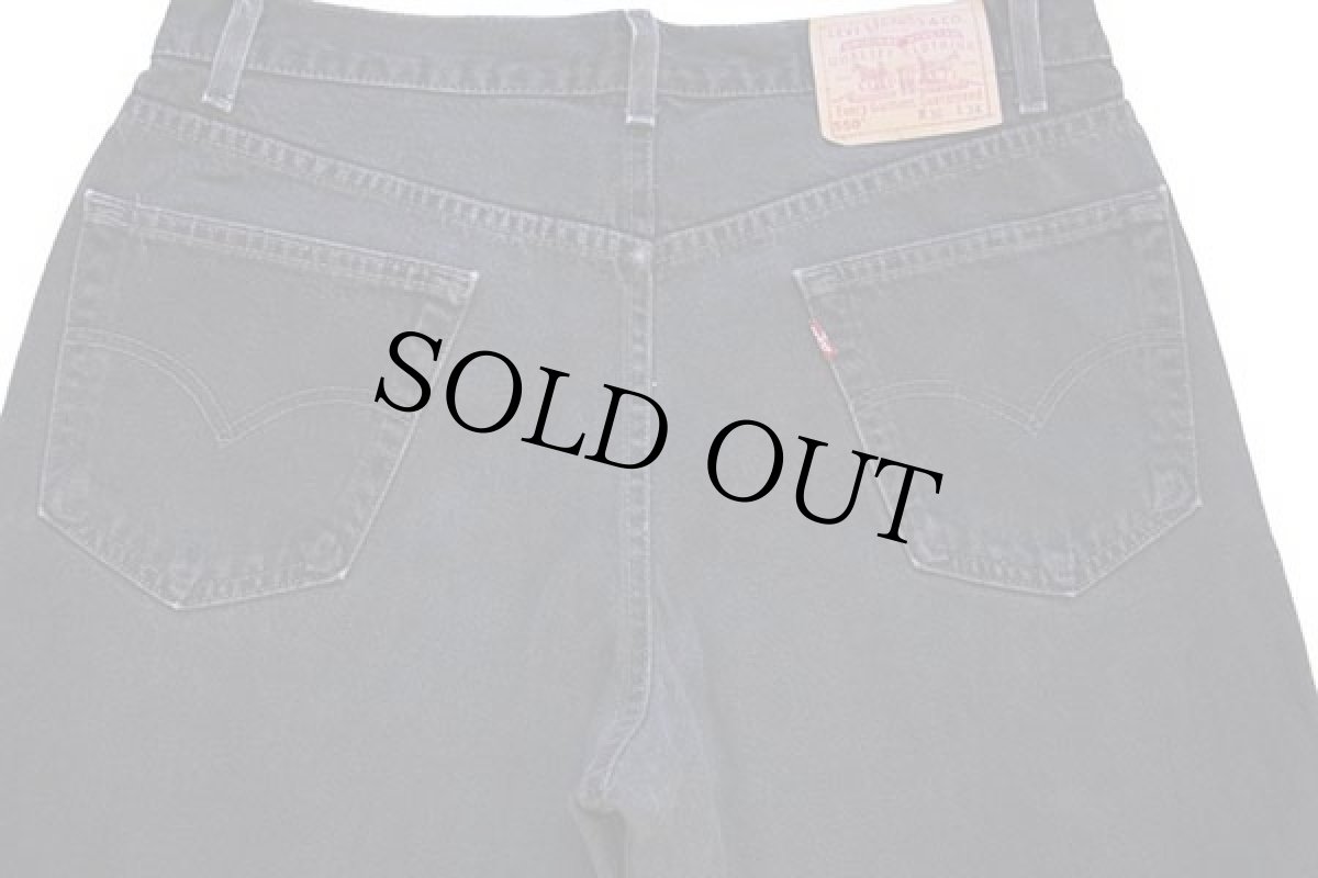 画像5: 90s メキシコ製 Levi'sリーバイス 550 ブラック デニムパンツ w36 L34★108 (5)