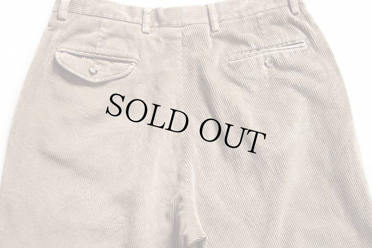 画像5: 90s EddieBauerエディーバウアー ツータック 太畝 コーデュロイパンツ グレーベージュ w36 L30 (5)