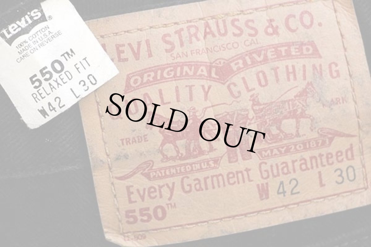 画像6: 00s USA製 Levi'sリーバイス 550 ブラック デニムパンツ w42 L30★126 (6)