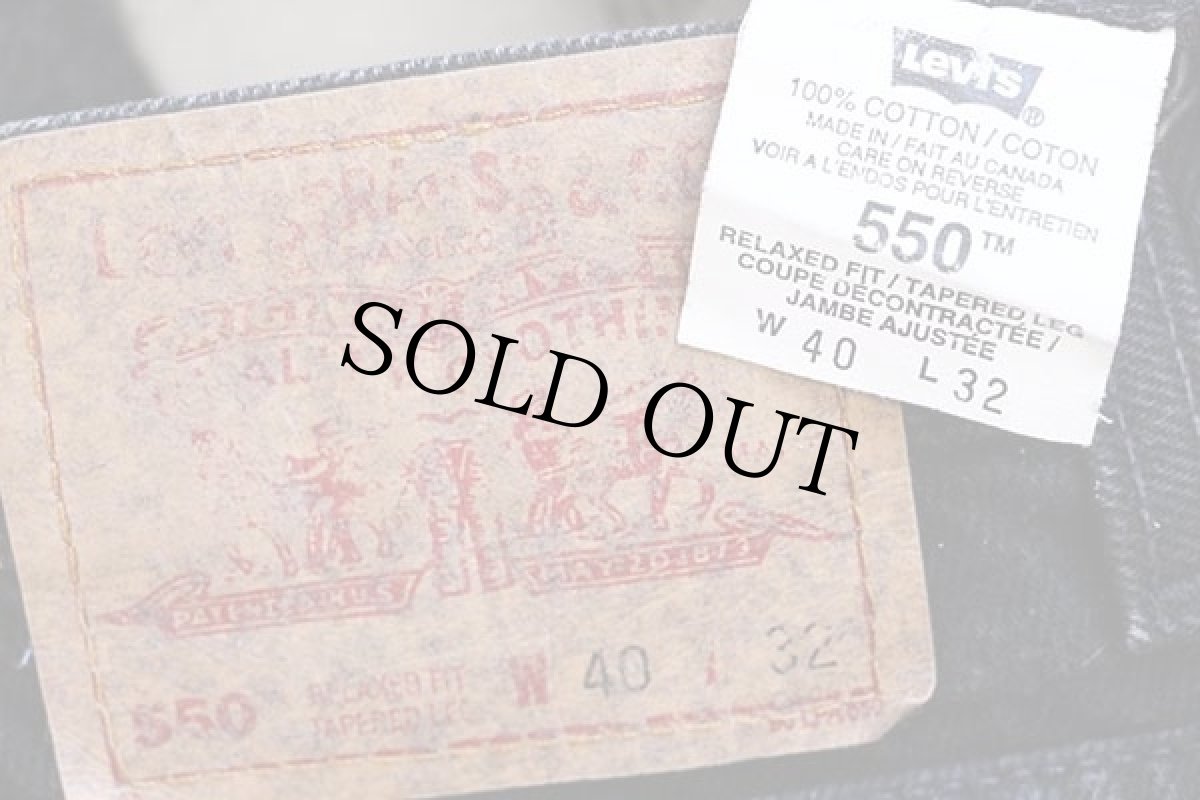 画像6: 90s カナダ製 Levi'sリーバイス 550 ブラック デニムパンツ w40 L32★125 ユーロ (6)