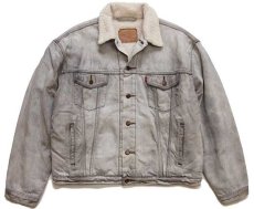 画像1: 80s Levi'sリーバイス 70603 ボアライナー ブラック デニムジャケット 4ポケット フェード XL★ユーロ (1)