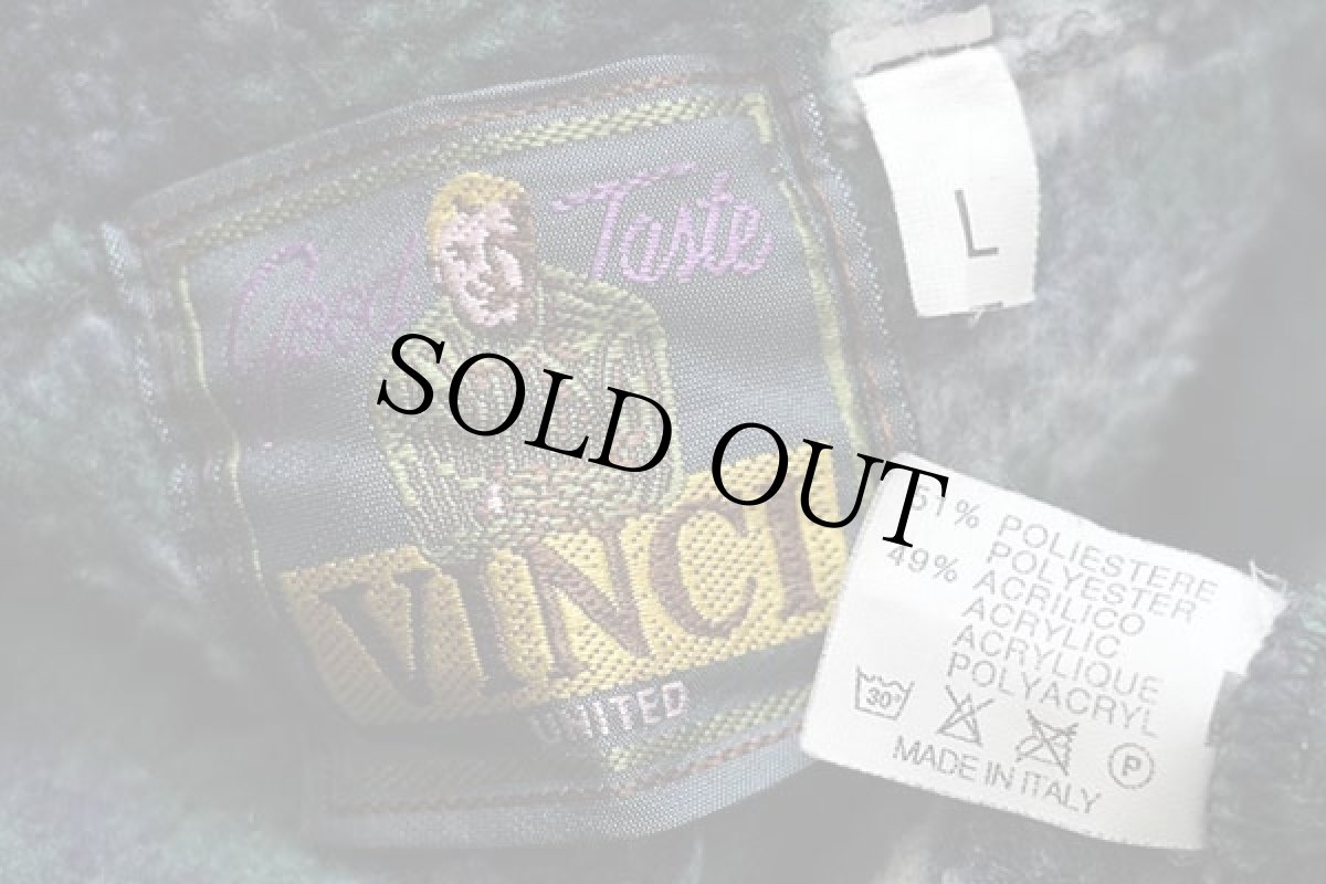 画像4: イタリア製 VINCI フォークロア柄 パイル フリースジャケット L (4)