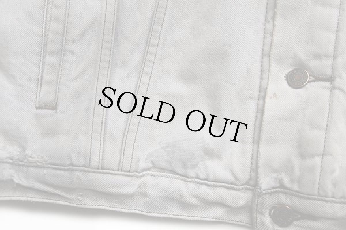 画像9: 80s Levi'sリーバイス 70603 ボアライナー ブラック デニムジャケット 4ポケット フェード XL★ユーロ (9)