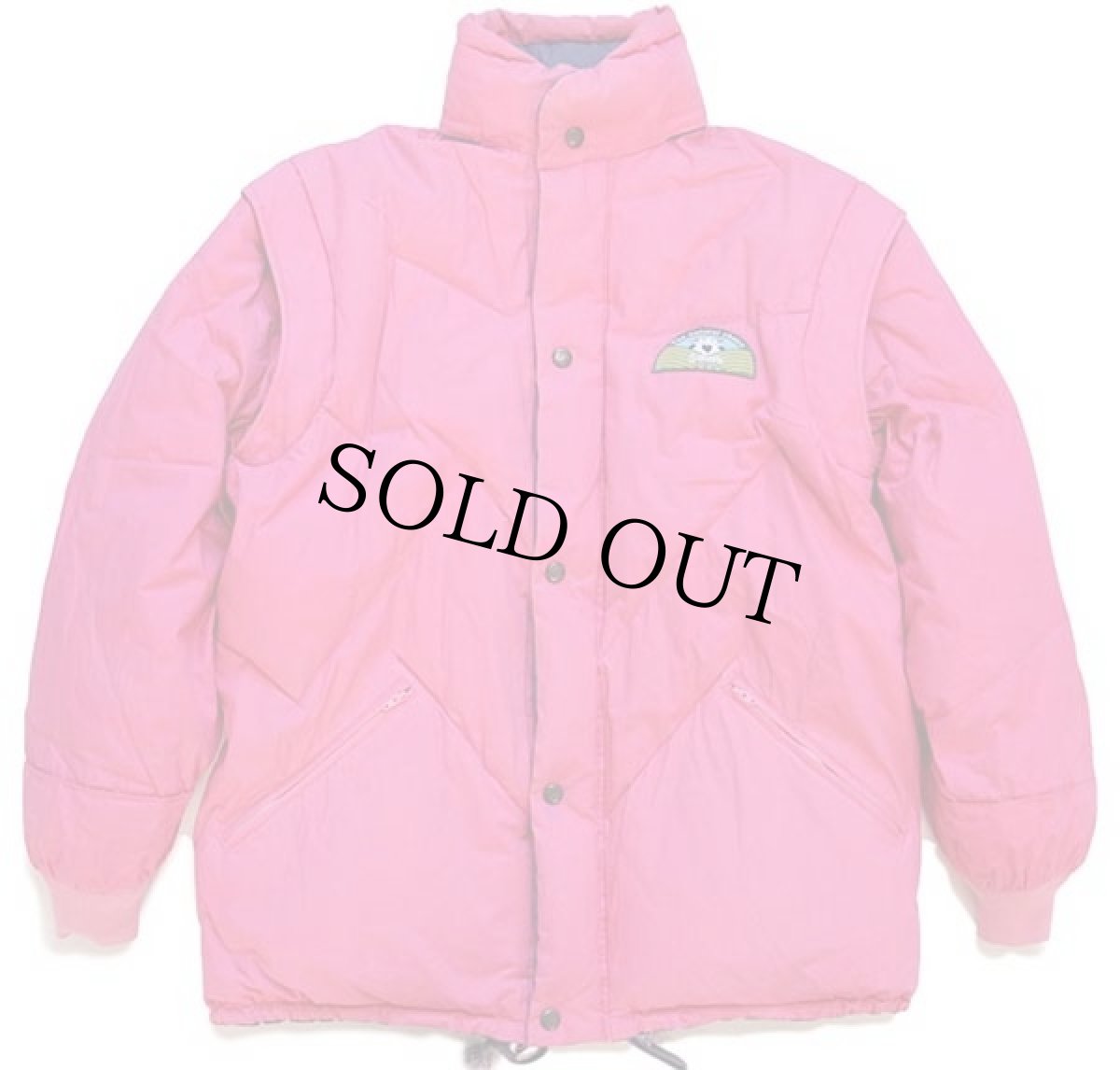 画像3: 90s Dolomite 2WAY リバーシブル ダウンジャケット ナス紺×ピンク XS (3)