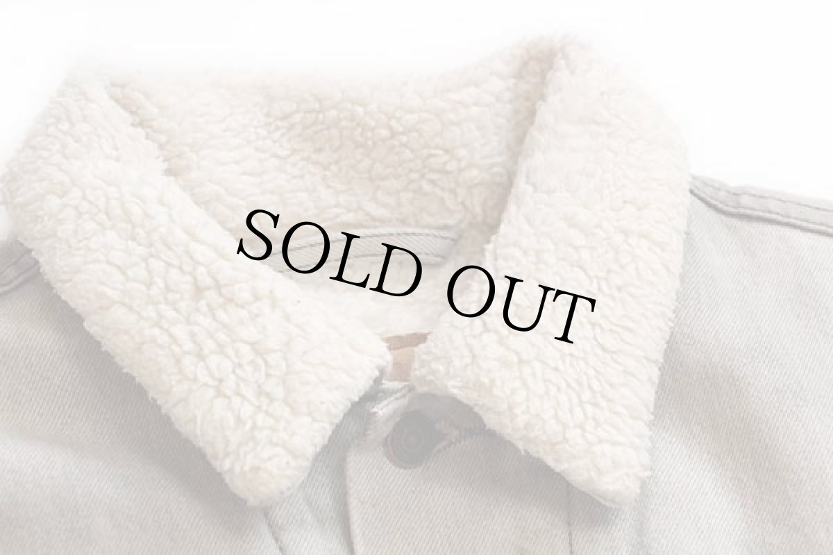 画像3: 80s Levi'sリーバイス 70603 ボアライナー ブラック デニムジャケット 4ポケット フェード XL★ユーロ (3)