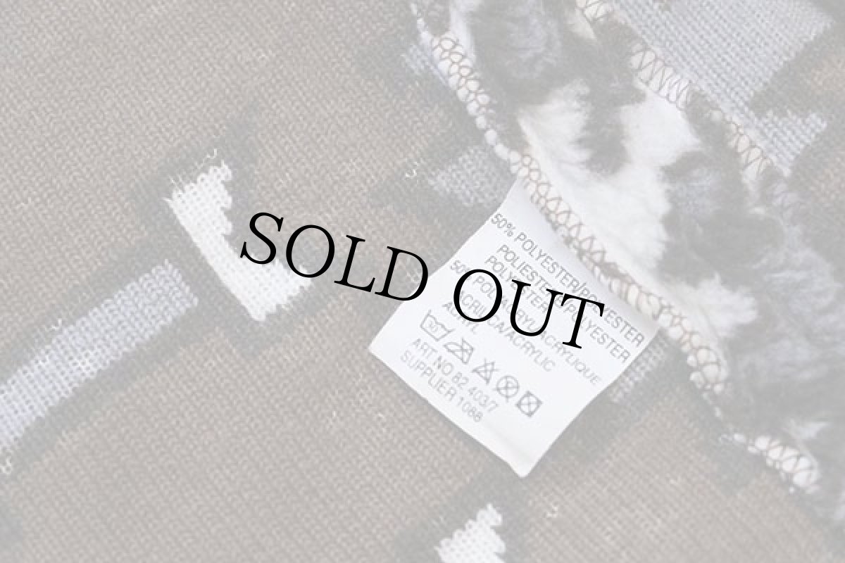 画像5: YAFFA ネイティブ柄 ショールカラー パイル フリース ガウン 42/44 (5)