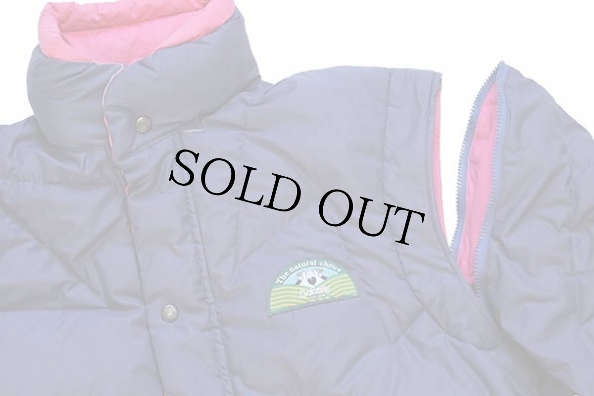 画像6: 90s Dolomite 2WAY リバーシブル ダウンジャケット ナス紺×ピンク XS (6)