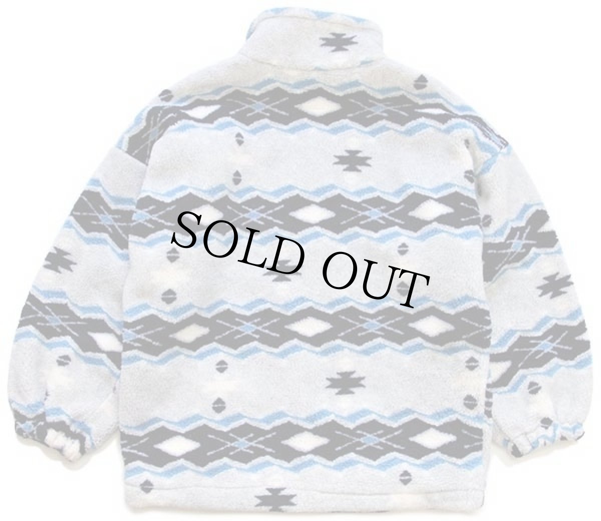 画像2: フランス製 KAZO ネイティブ柄 パイル フリースジャケット 2 (2)