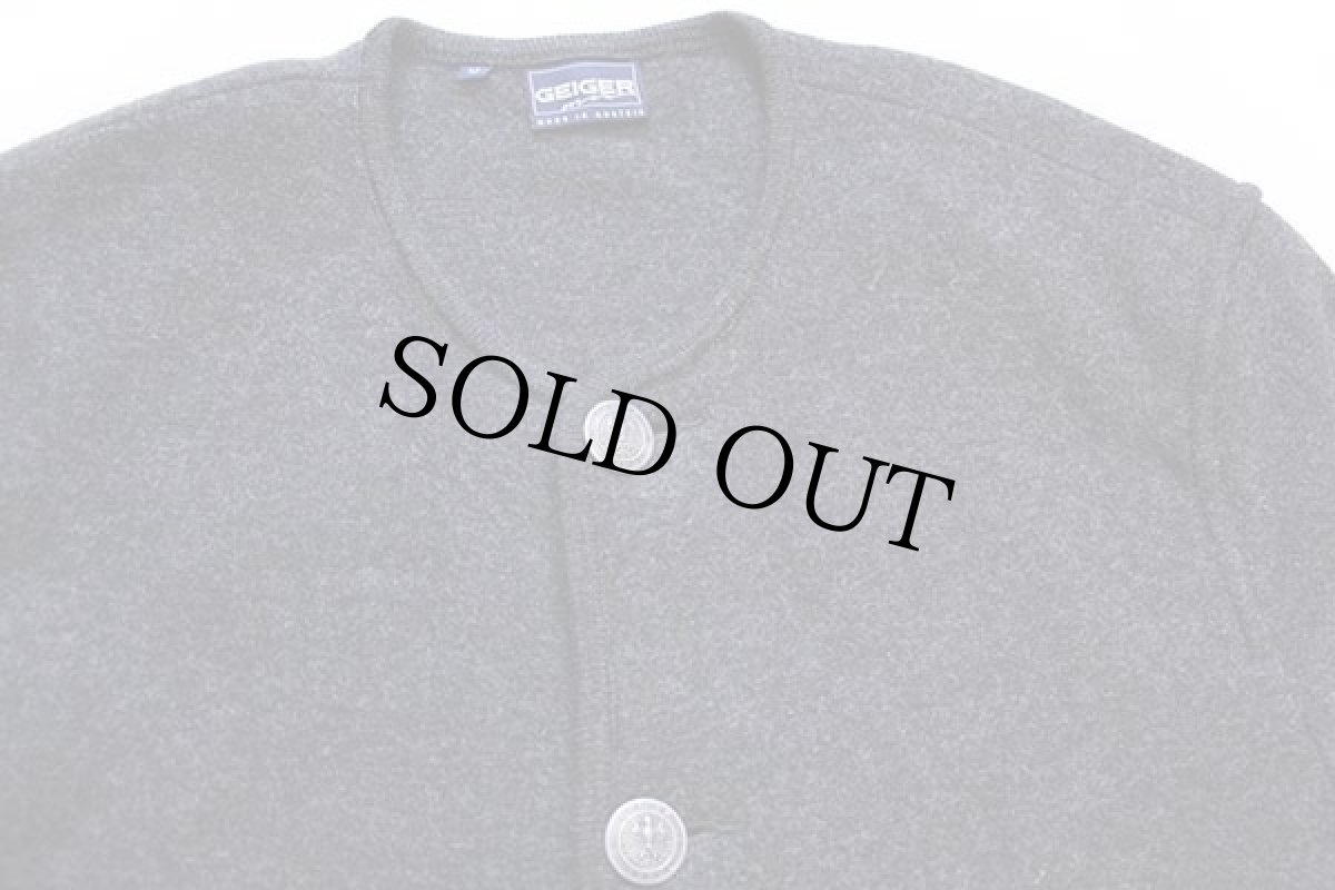 画像3: オーストリア製 GEIGER ノーカラー チロリアン ボイルドウール ジャケット チャコールグレー 52 (3)