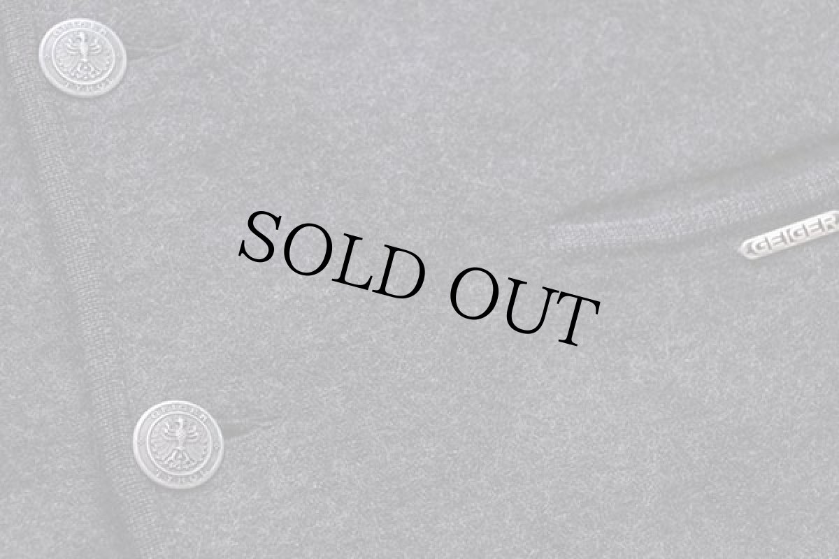 画像5: オーストリア製 GEIGER ノーカラー チロリアン ボイルドウール ジャケット チャコールグレー 52 (5)