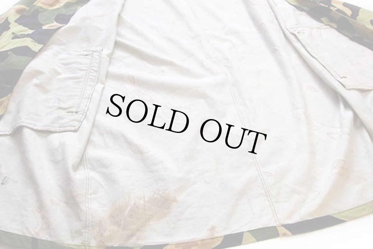 画像5: 60s チェコスロバキア軍 サラマンダーカモ コットン ステンカラーコート 2B (5)