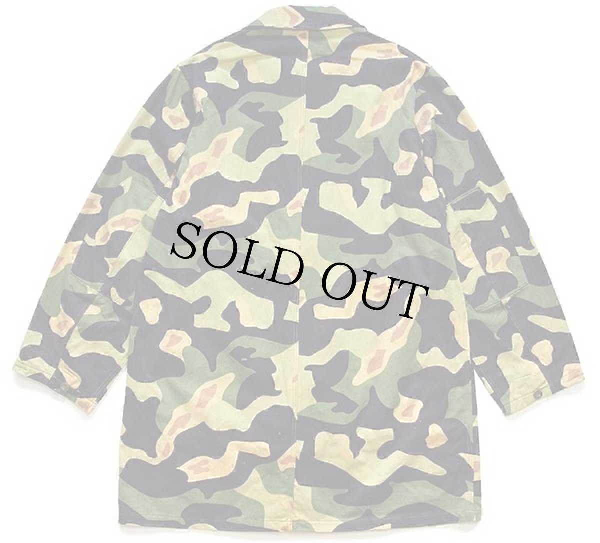 画像2: 60s チェコスロバキア軍 サラマンダーカモ コットン ステンカラーコート 2B (2)