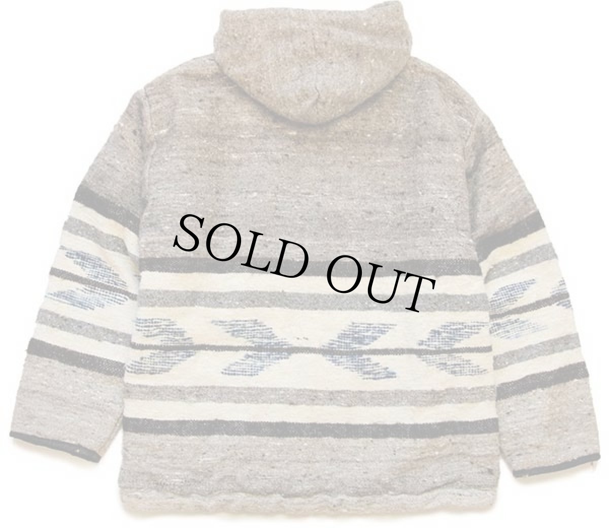 画像2: フォークロア柄 アルパカ混 ウール ラグ パーカー (2)