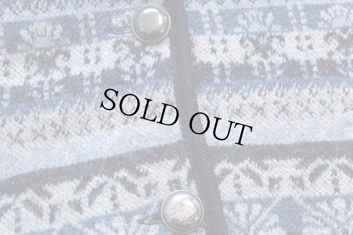 画像6: Kitz-Pichler ノーカラー フェアアイル柄 チロリアン ボイルドウール ジャケット 42★カーディガン (6)