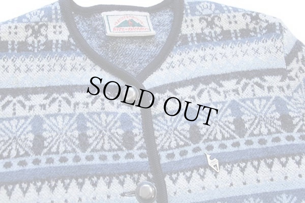 画像3: Kitz-Pichler ノーカラー フェアアイル柄 チロリアン ボイルドウール ジャケット 42★カーディガン (3)