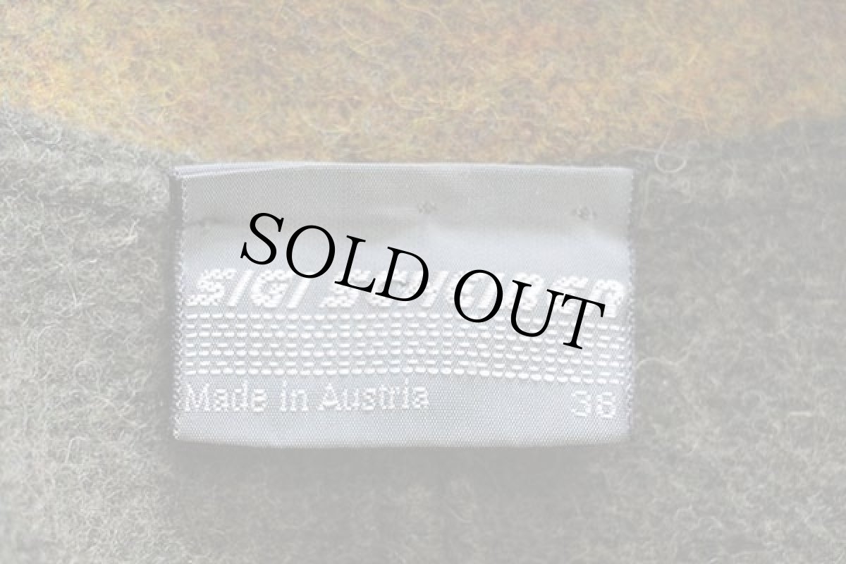 画像4: オーストリア製 SIGI SCHEIBER スタンドカラー チロリアン ボイルドウール ジャケット 深緑 38 (4)