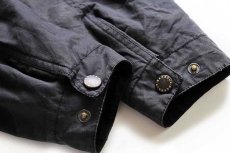 画像9: 00s Barbourバブアー INTERNATIONAL FOG PARKA キルティングライナー オイルドジャケット パーカー 黒 M (9)