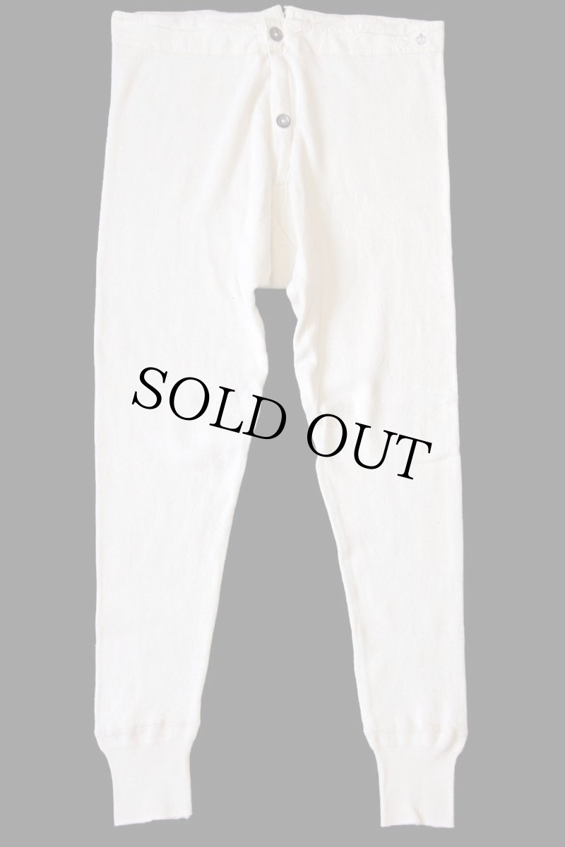 画像2: ビンテージ スウェーデン軍 ドロワーズ コットン インナーパンツ 生成り★B ユーロ (2)