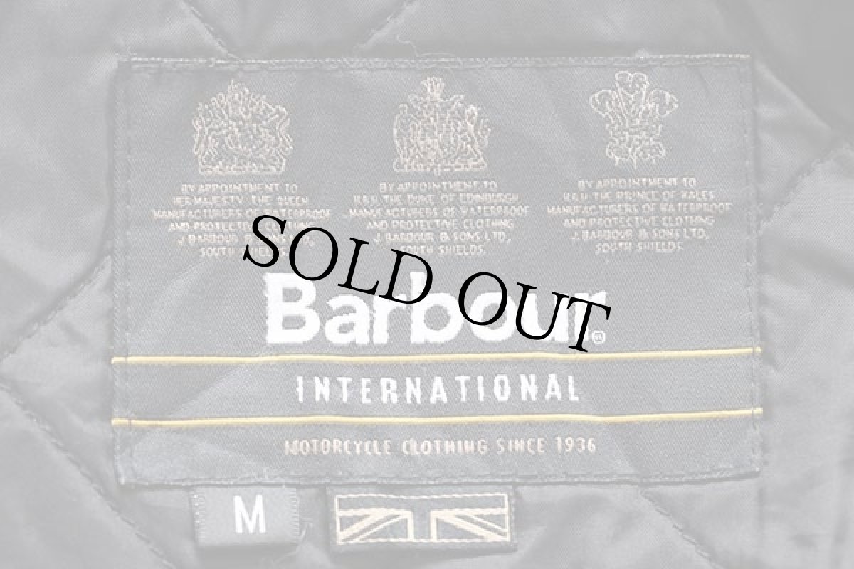 画像5: 00s Barbourバブアー INTERNATIONAL FOG PARKA キルティングライナー オイルドジャケット パーカー 黒 M (5)