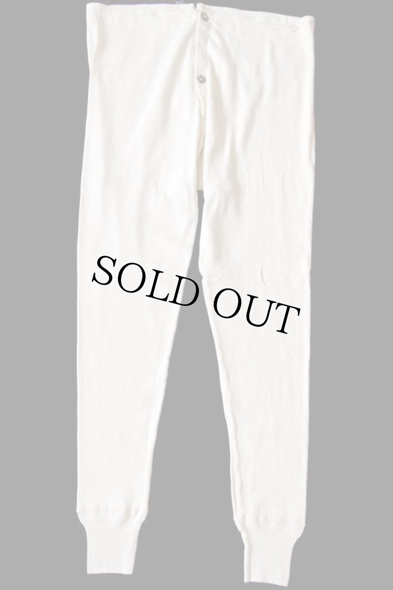 画像2: ビンテージ スウェーデン軍 ドロワーズ コットン インナーパンツ 生成り★C ユーロ (2)