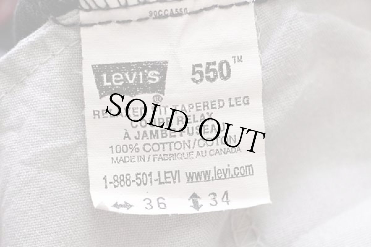 画像6: 90s カナダ製 Levi'sリーバイス 550 ブラック デニムパンツ w36 L34★88 (6)