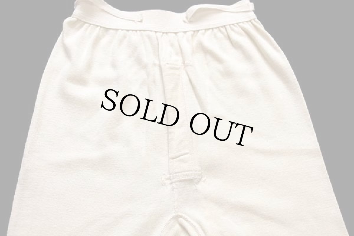 画像4: 70s 米軍 ドロワーズ ウール×コットン インナーパンツ 生成り S (4)