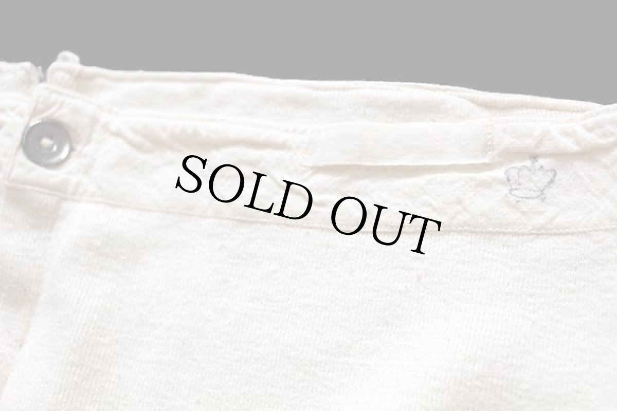 画像6: ビンテージ スウェーデン軍 ドロワーズ コットン インナーパンツ 生成り★C ユーロ (6)