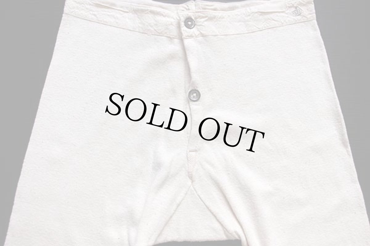 画像4: ビンテージ スウェーデン軍 ドロワーズ コットン インナーパンツ 生成り★B ユーロ (4)