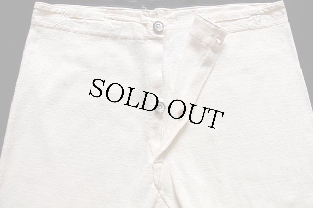 画像4: ビンテージ スウェーデン軍 ドロワーズ コットン インナーパンツ 生成り★C ユーロ (4)