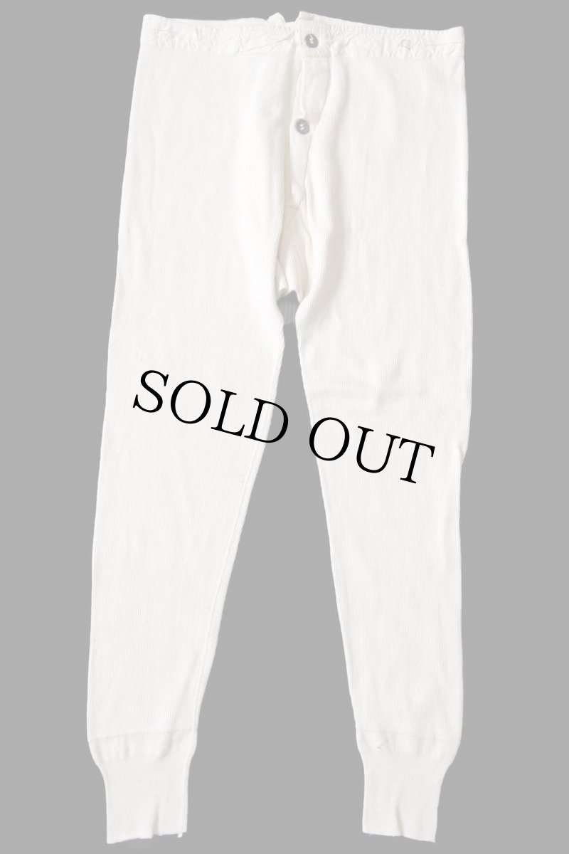 画像2: ビンテージ スウェーデン軍 ドロワーズ コットン インナーパンツ 生成り★A ユーロ (2)