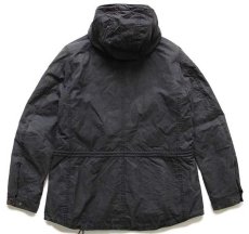 画像2: 00s Barbourバブアー INTERNATIONAL FOG PARKA キルティングライナー オイルドジャケット パーカー 黒 M (2)