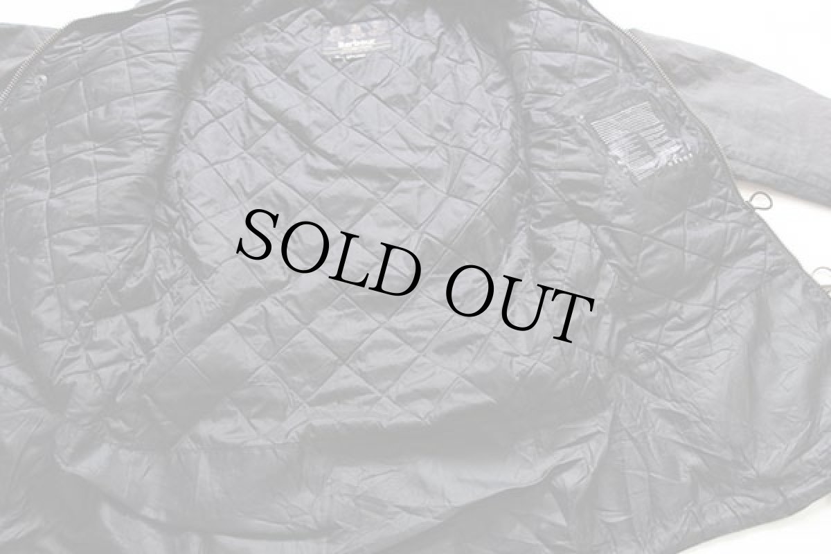 画像7: 00s Barbourバブアー INTERNATIONAL FOG PARKA キルティングライナー オイルドジャケット パーカー 黒 M (7)