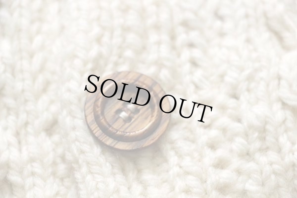 画像4: UNKNOWN ケーブル編み ウール ハンドニット カーディガン ナチュラル★フィッシャーマン (4)