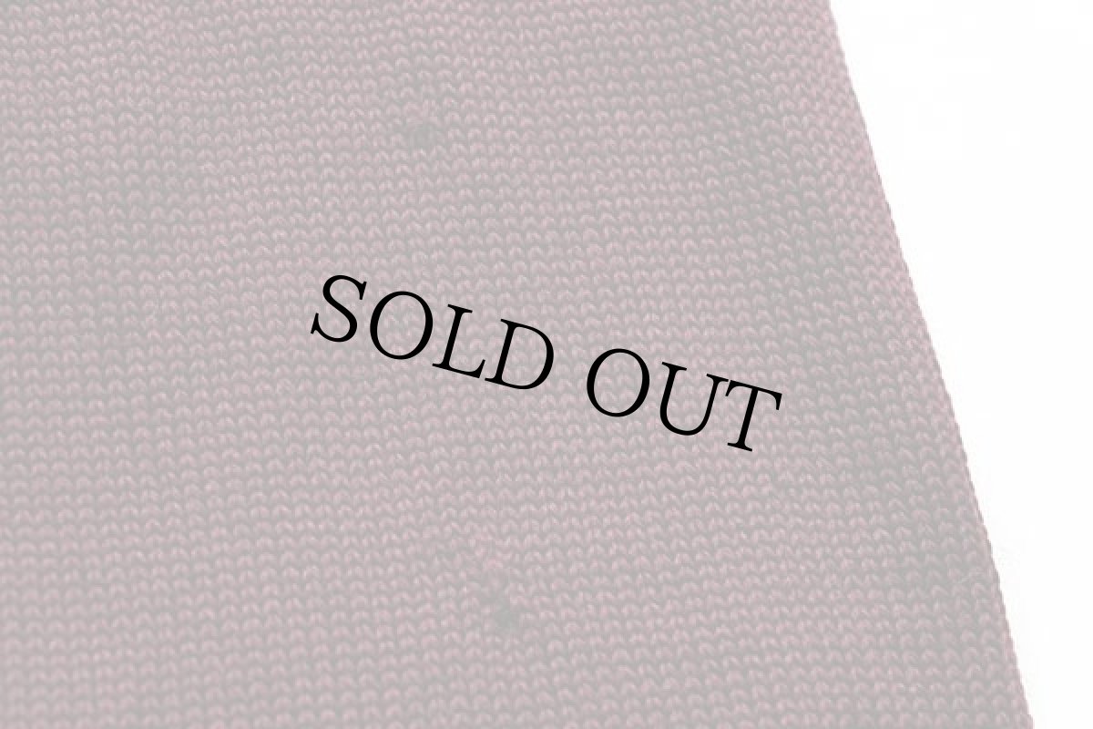 画像6: 50s UNKNOWN パッチ付き ウールニット レタードカーディガン ボロ バーガンディ 42 (6)