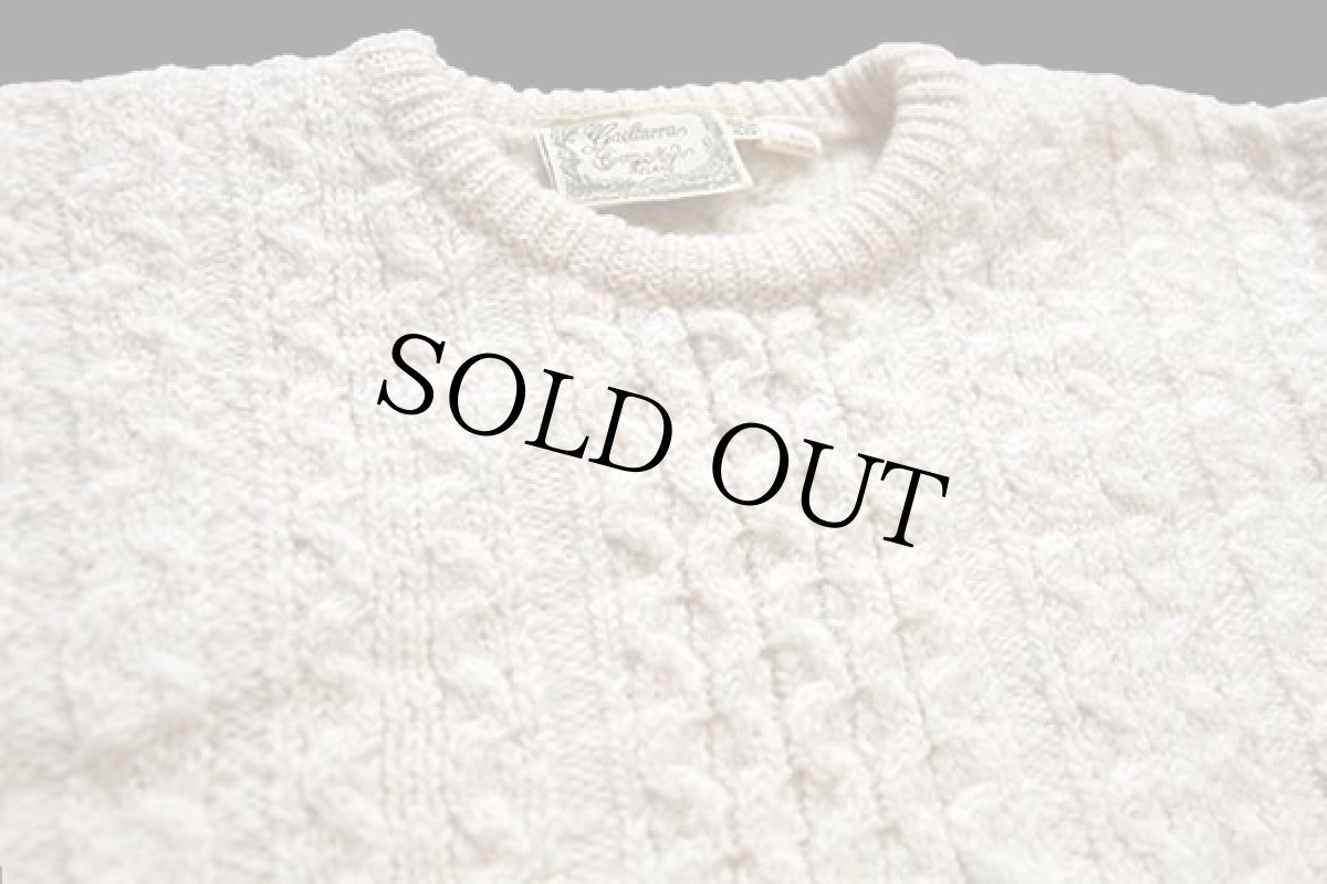 画像3: アイルランド製 gaeltarra ケーブル編み ウールニット セーター ナチュラル 40★フィッシャーマン (3)