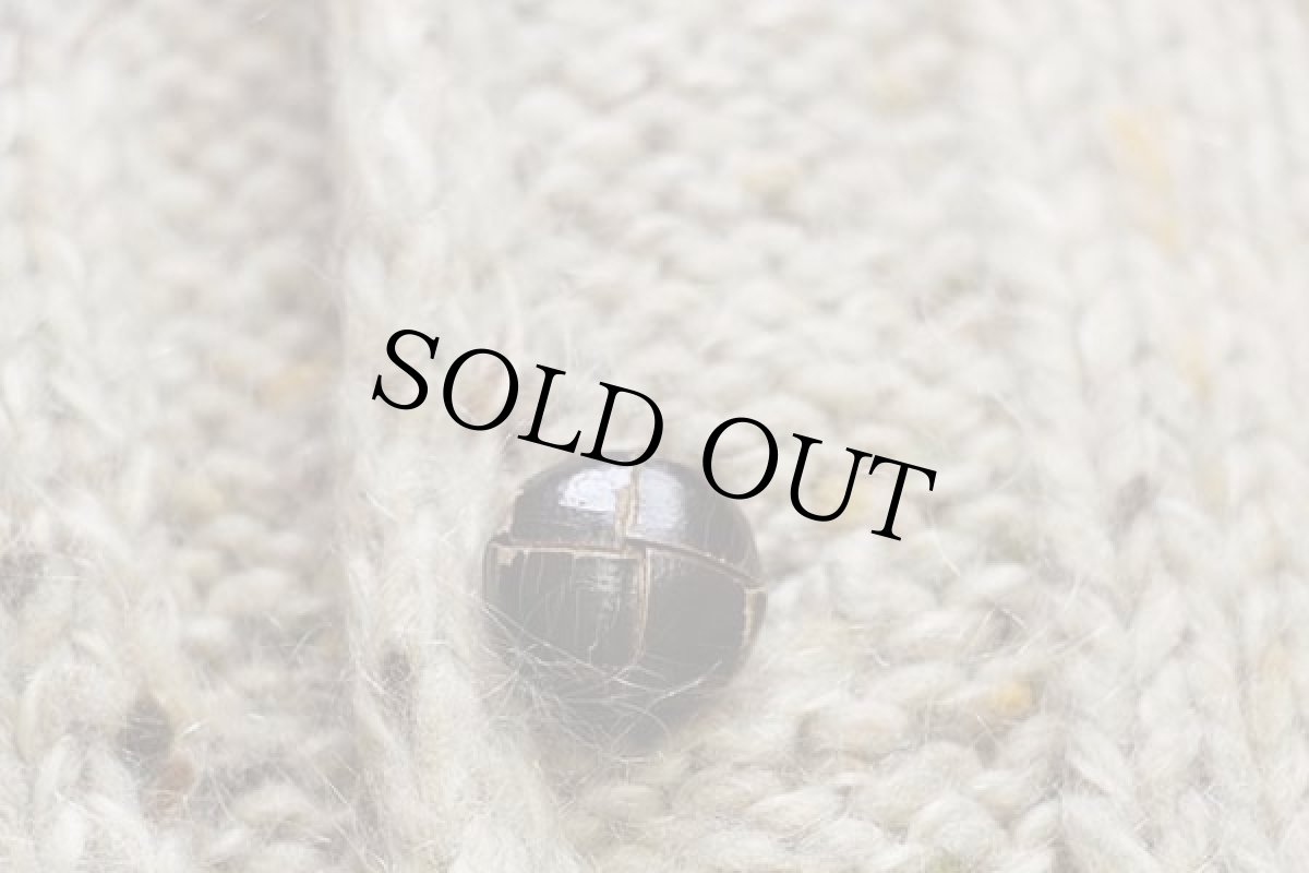 画像4: UNKNOWN ネップ入り ウール ハンドニット カーディガン ベージュ ミックス (4)