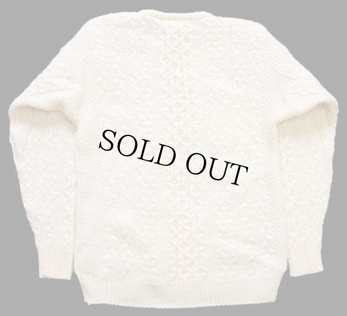 画像2: アイルランド製 gaeltarra ケーブル編み ウールニット セーター ナチュラル 40★フィッシャーマン (2)