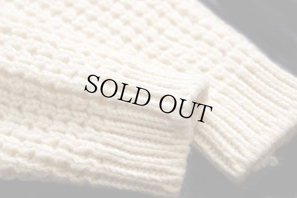 画像6: アイルランド製 fAlCARRAgh ケーブル編み ウールニット セーター ナチュラル M★フィッシャーマン (6)