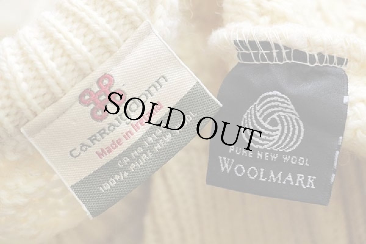 画像4: アイルランド製 CaRRaigdonn ケーブル編み ウールニット セーター ナチュラル XL★フィッシャーマン (4)