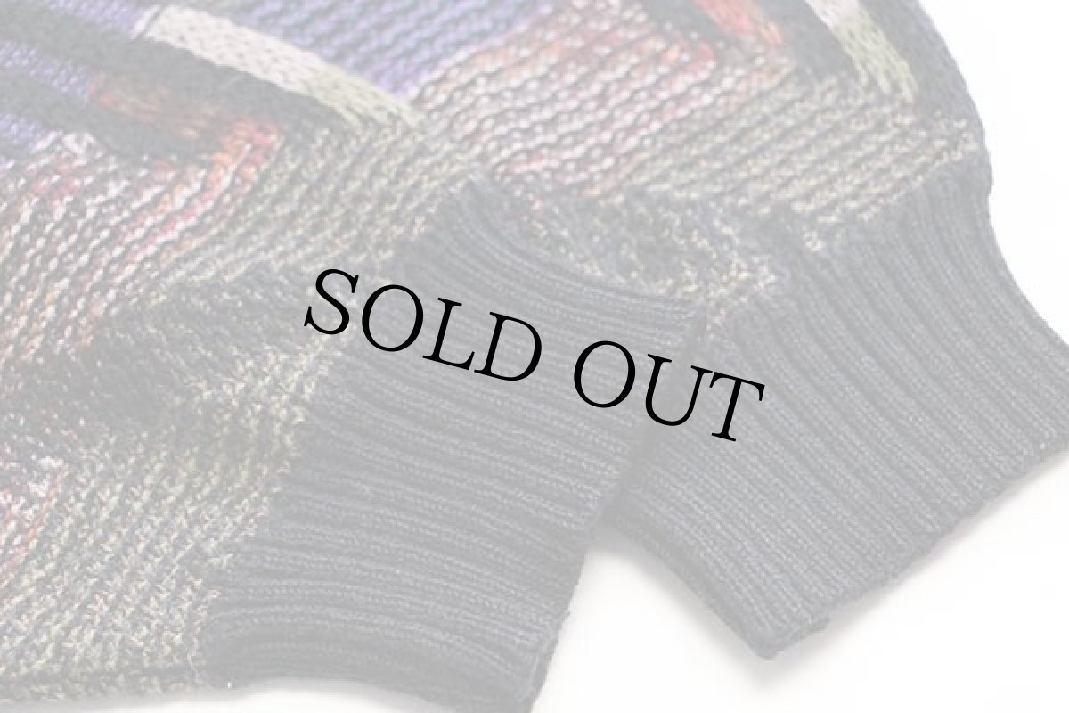 画像6: 90s イタリア製 Masaccio 編み柄 コットン×アクリルニット セーター 50/M (6)