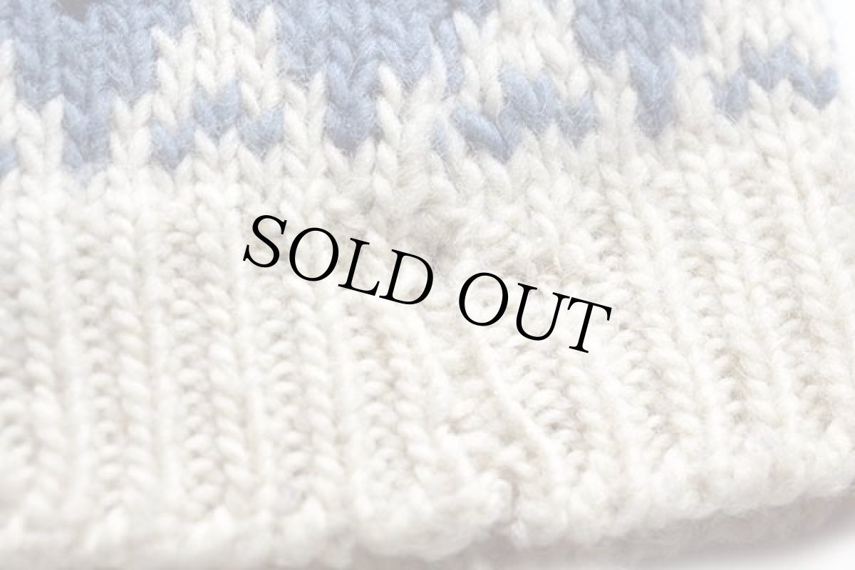 画像5: デンマーク製 STOBI 丸ヨーク ノルディック柄 ウール ハンドニット セーター XL (5)