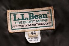 画像4: 80s USA製 L.L.Bean FLYING TIGER JACKET A-2タイプ Thinsulate 中綿入り フライト レザージャケット 44 (4)