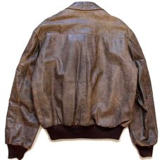 画像2: 80s USA製 L.L.Bean FLYING TIGER JACKET A-2タイプ Thinsulate 中綿入り フライト レザージャケット 44 (2)