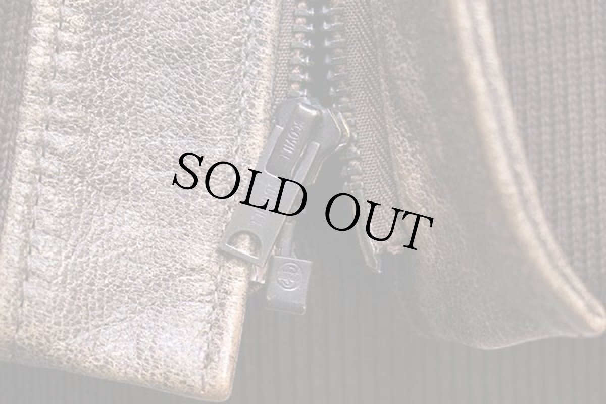 画像6: 80s USA製 L.L.Bean FLYING TIGER JACKET A-2タイプ Thinsulate 中綿入り フライト レザージャケット 44 (6)