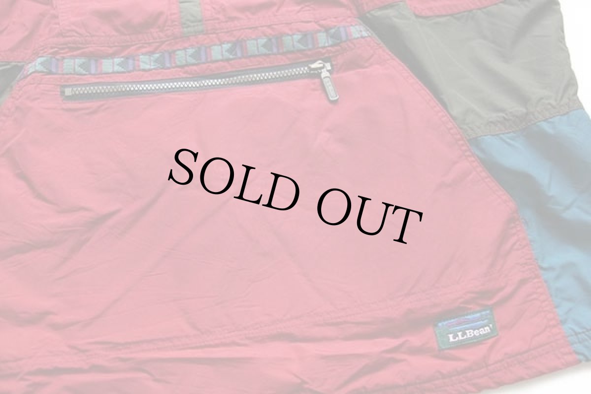 画像5: 90s USA製 L.L.Bean チロリアンテープ マルチカラー Thinsulate 中綿入り ナイロン アノラックパーカー L-XL (5)